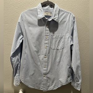 Abercrombie&Fitch Blue and White Striped Button Down Shirt